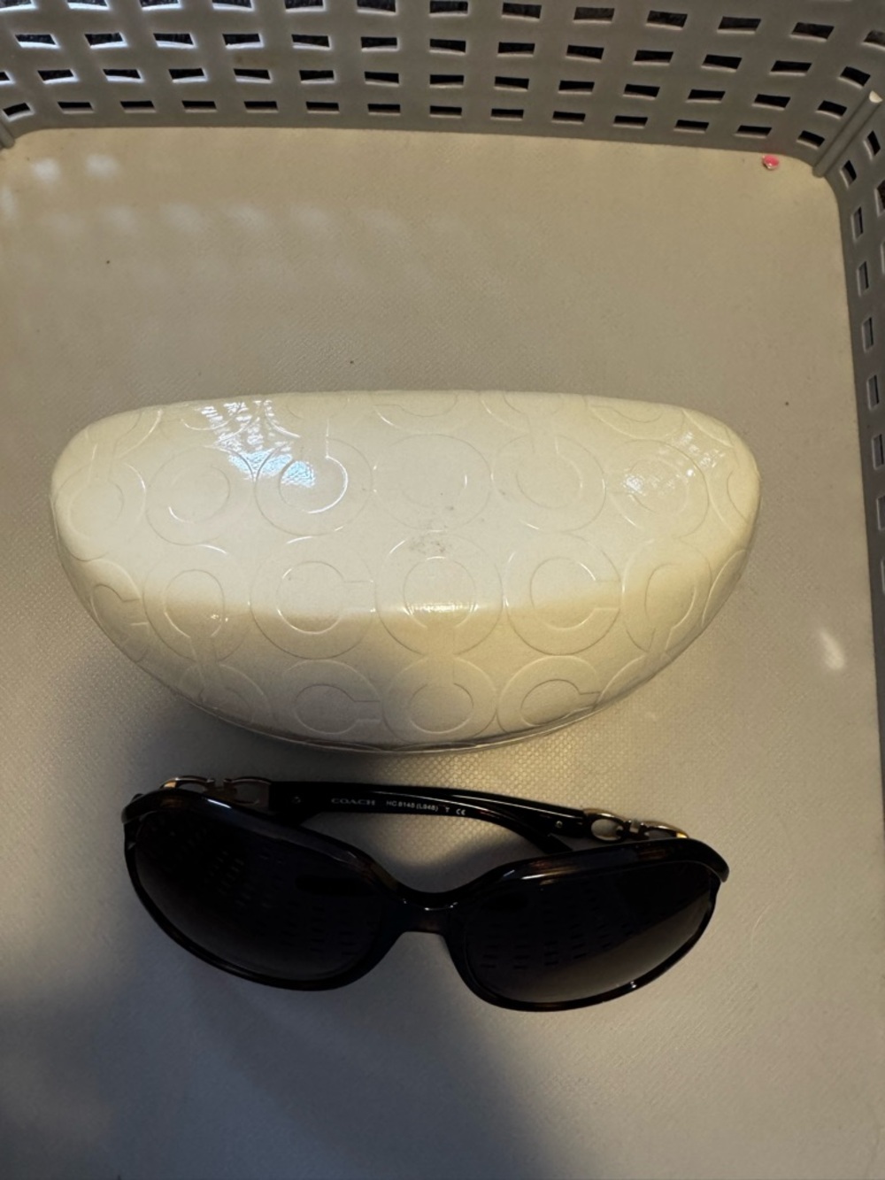 Coach Black Women's Sunglasses with White Logo Case